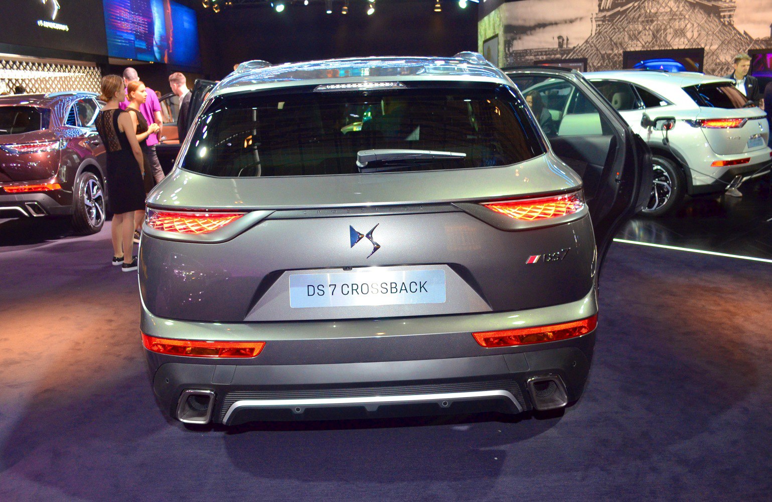 Rear view with sleek LED tail lights and dual exhaust outlets