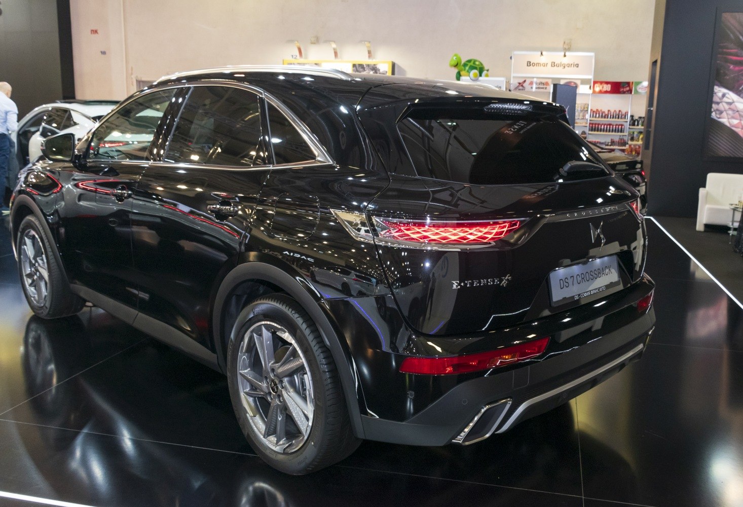 Rear view of SUV with distinctive LED taillights and sleek modern curves