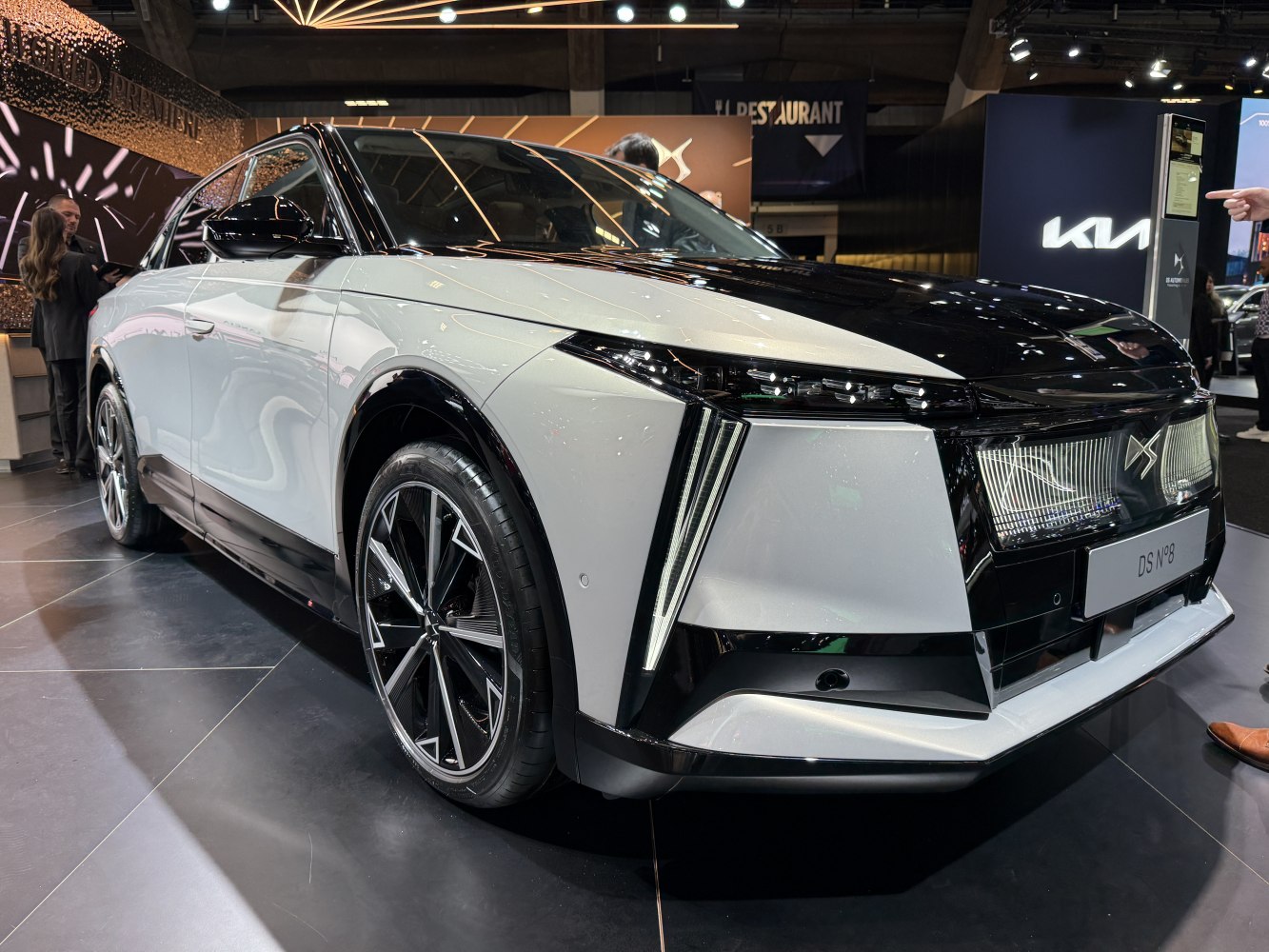 Distinctive front fascia with futuristic LED lights and two-tone black-white design