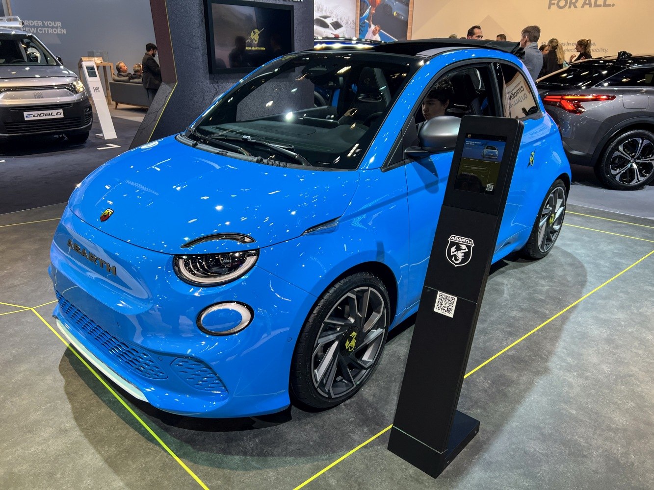 Electric cabriolet with LED headlights and sporty alloy wheels