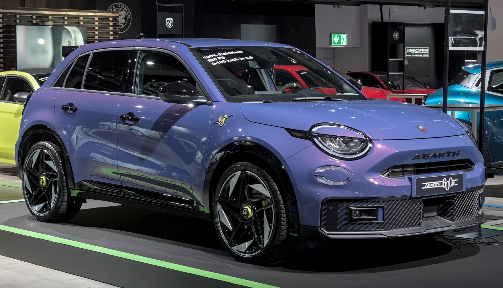 Electric compact hatchback with sporty design and bold styling