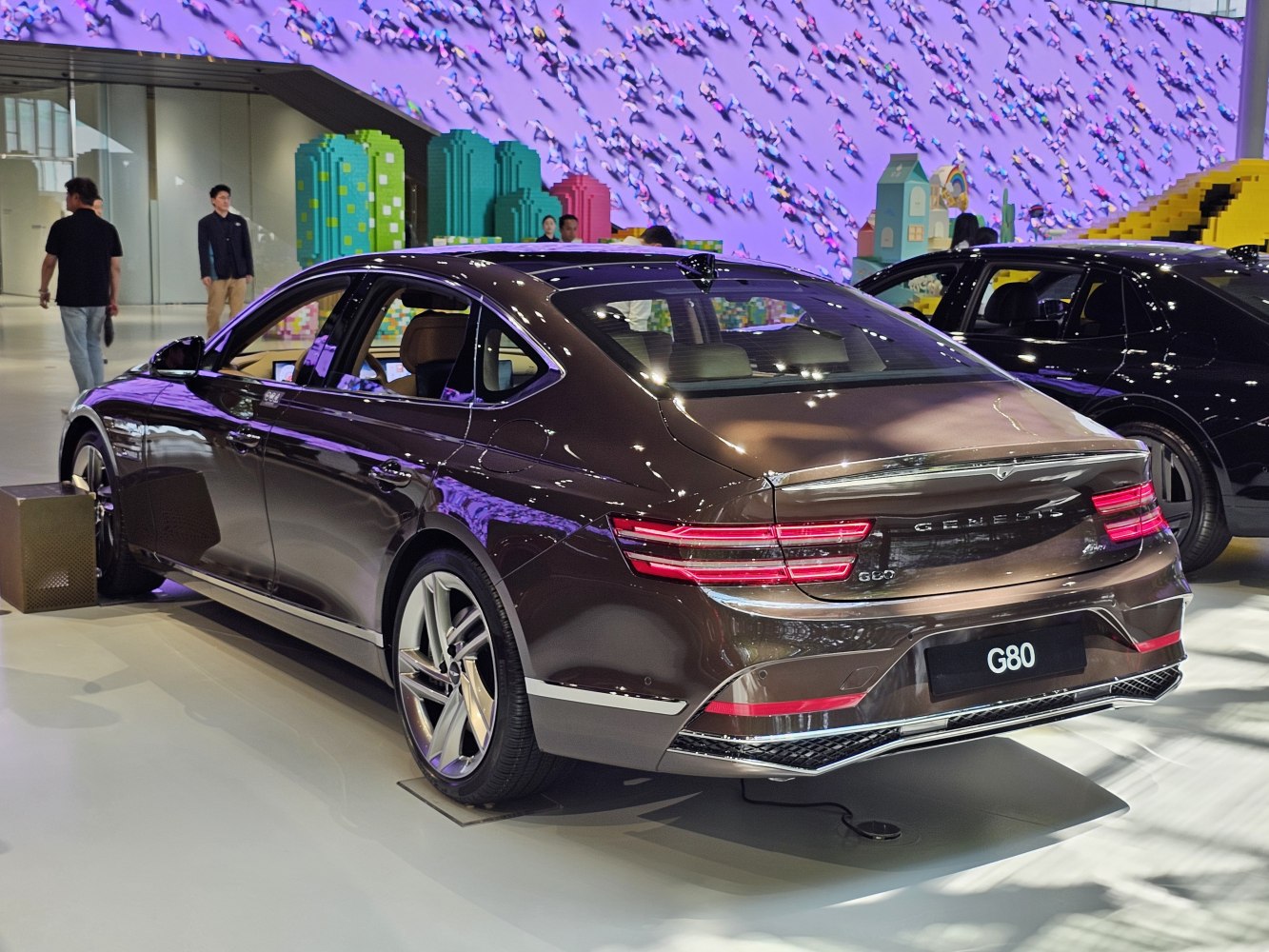 Sleek rear design with LED tail lights and smooth body lines