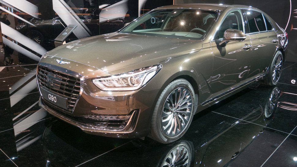 Front grille and sleek side profile of a luxury sedan