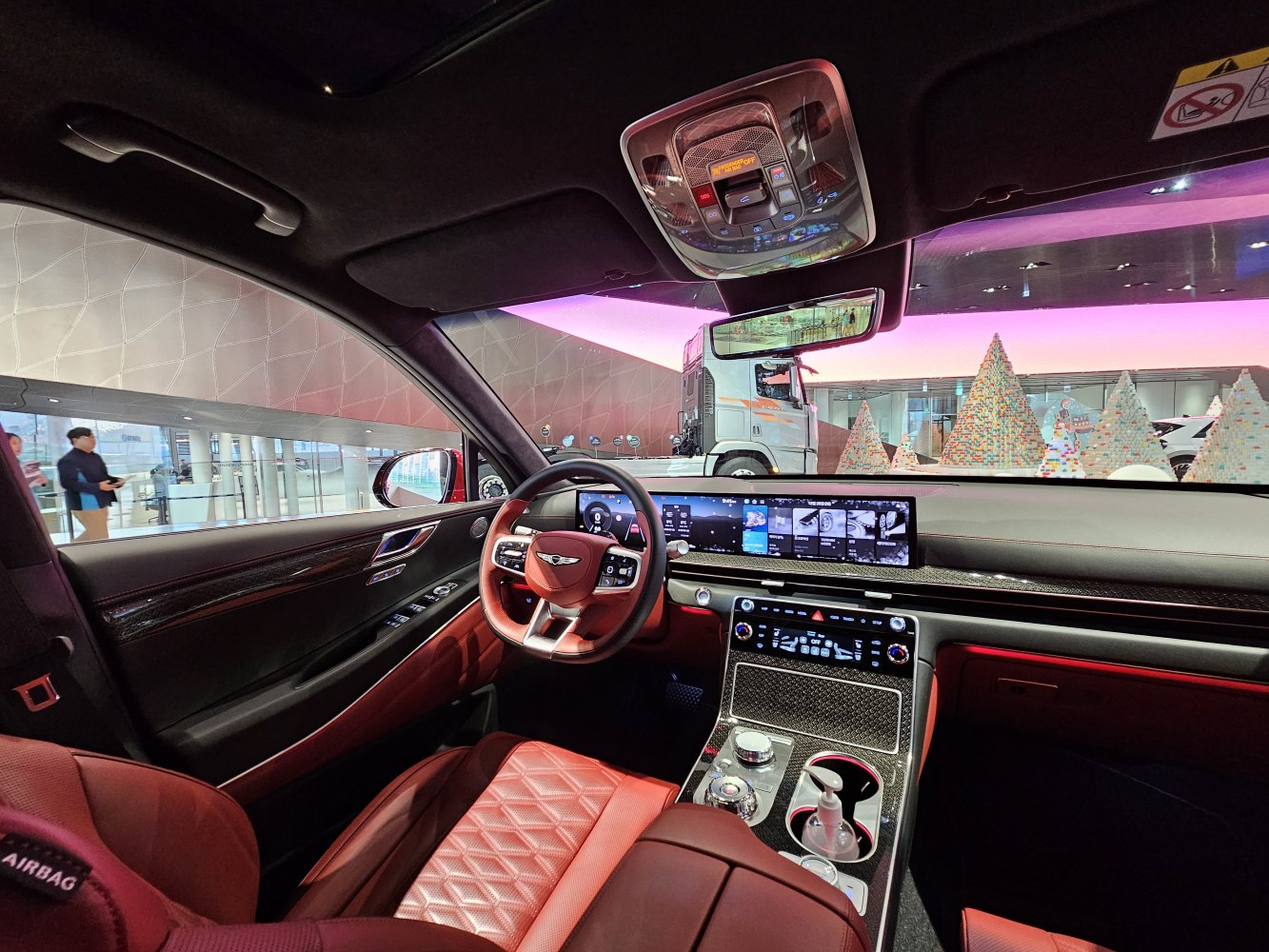 Luxury interior with digital cluster and widescreen infotainment