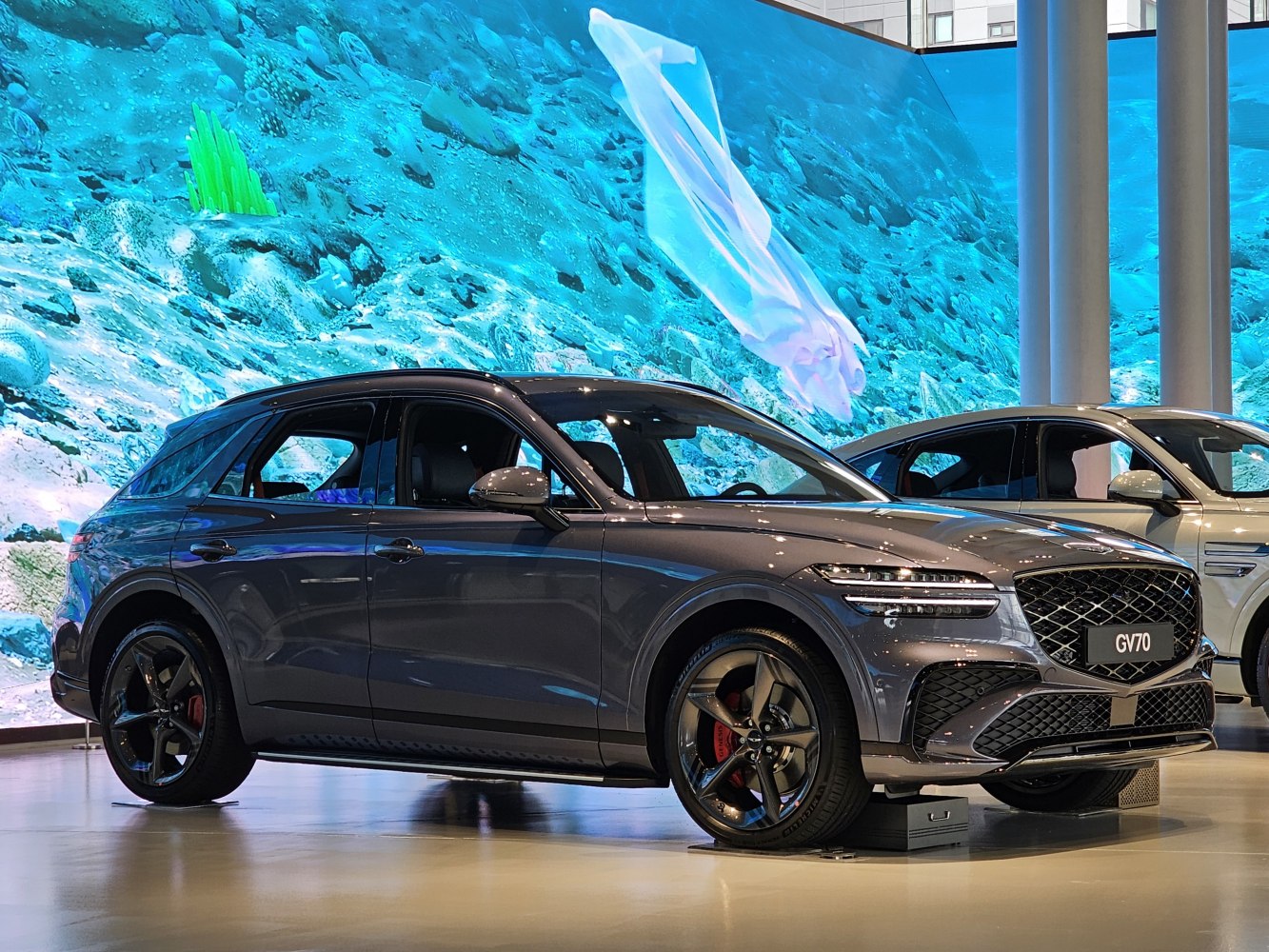 Luxury SUV with modern grille and sleek side profile