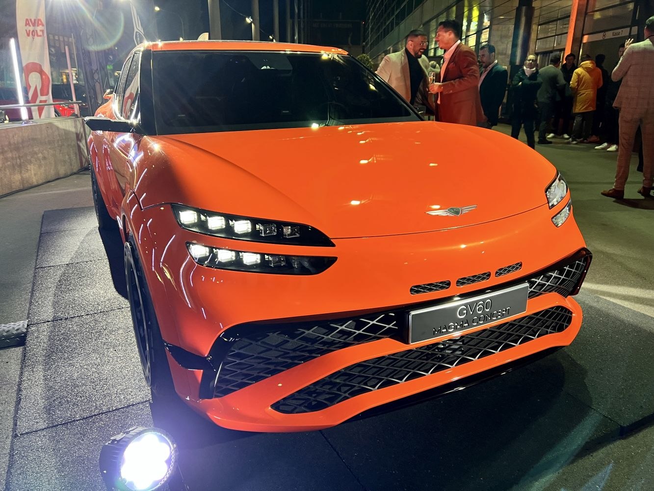 Front view with quad LED headlights and distinctive grille