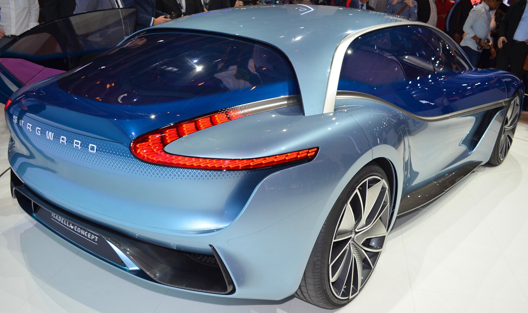 Futuristic rear design with LED taillights and aerodynamic curves