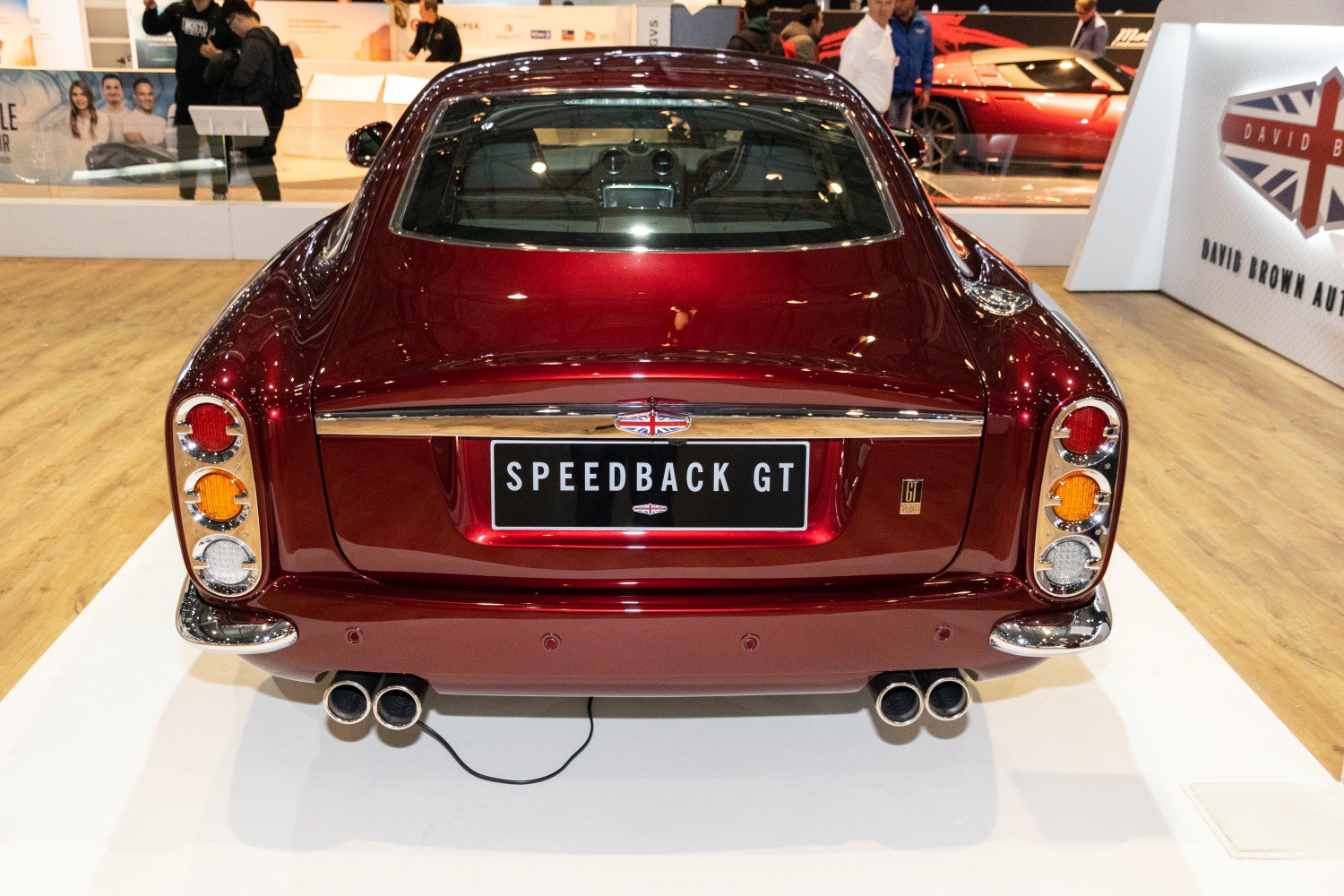 Classic styled rear with quad exhausts and distinct taillights