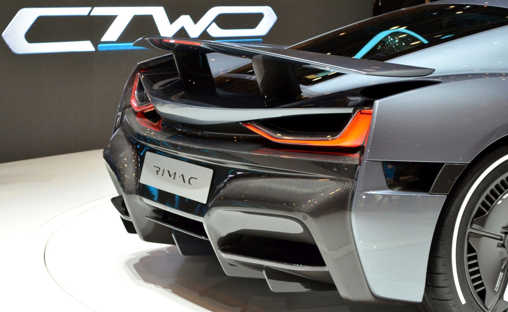 Sleek rear design with LED tail lights and aerodynamic spoiler