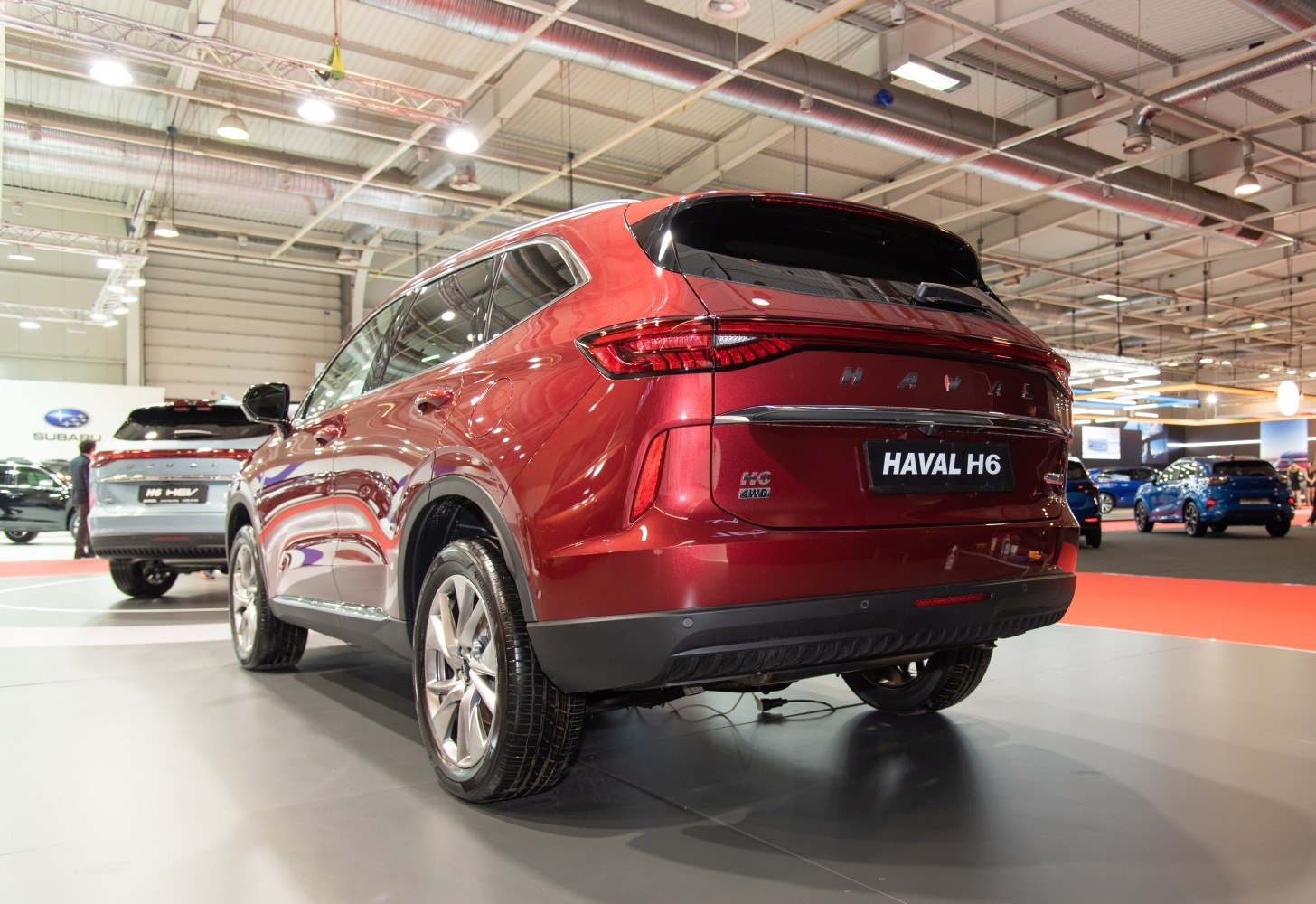 Rear view of modern SUV with sleek taillights and bold design