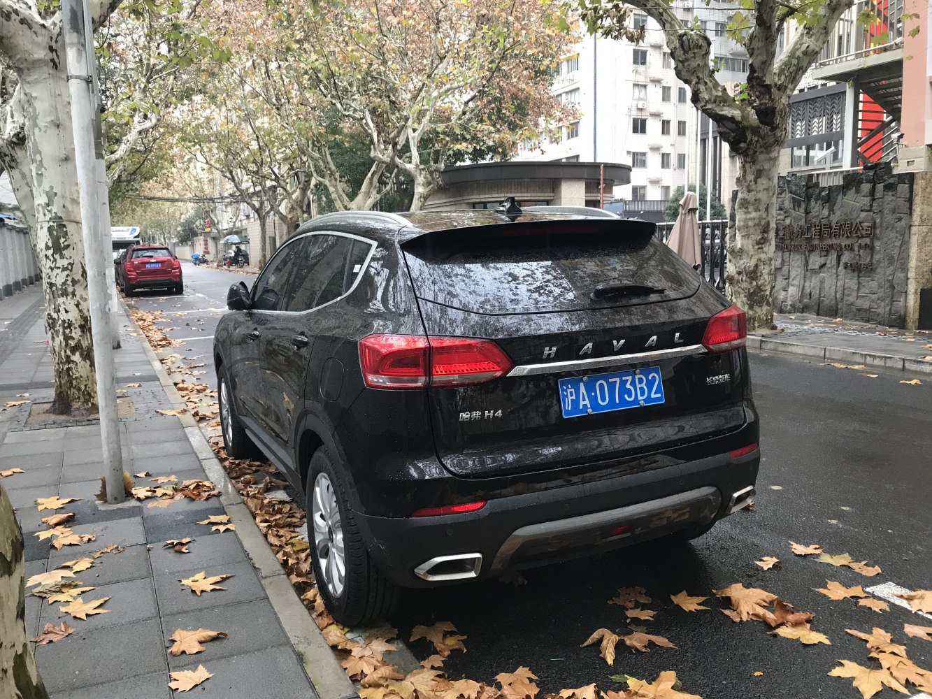 Compact SUV rear with sleek tail lights and dual exhaust outlets