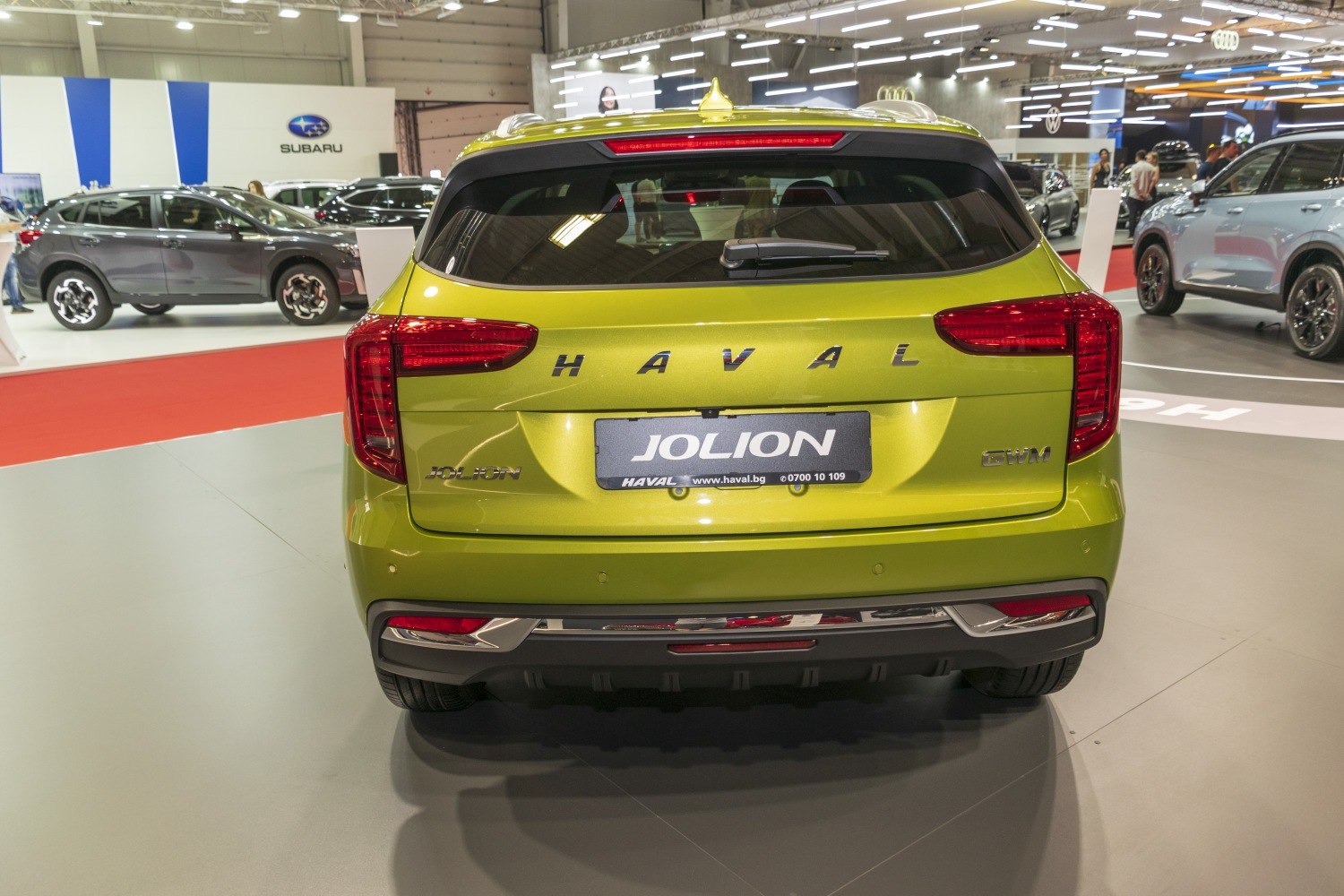 Rear design with bold taillights and chrome bumper accents