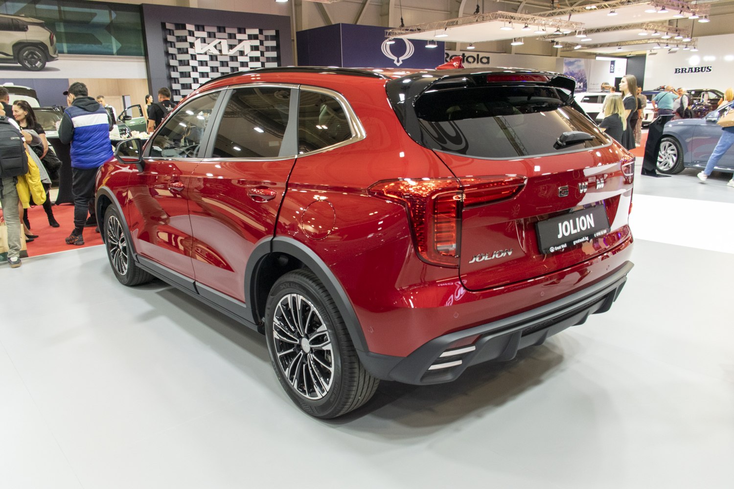 Rear side angle with LED tail lights and alloy wheels