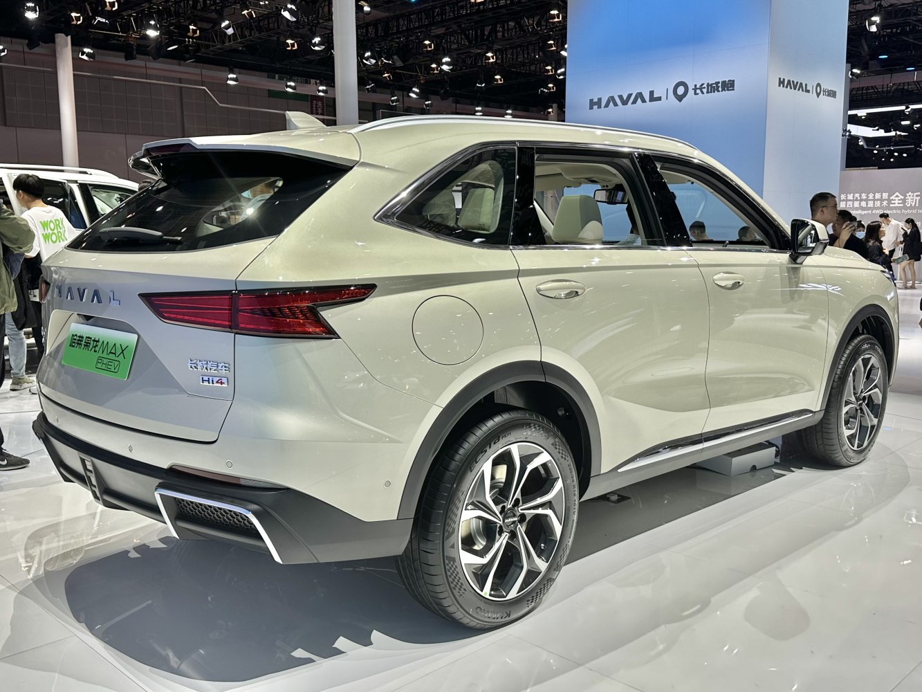 Rear side view of modern SUV with LED taillights and alloy wheels