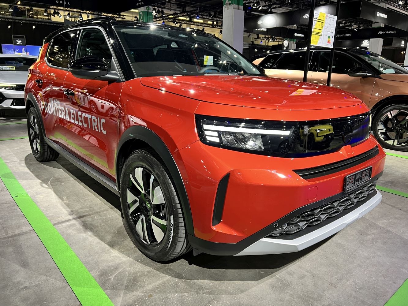 Electric SUV with LED headlights and aerodynamic body design