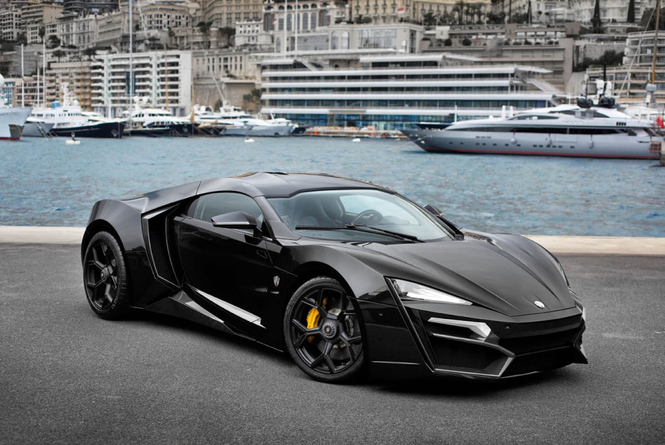 Black HyperSport with angular headlights and yellow brake calipers