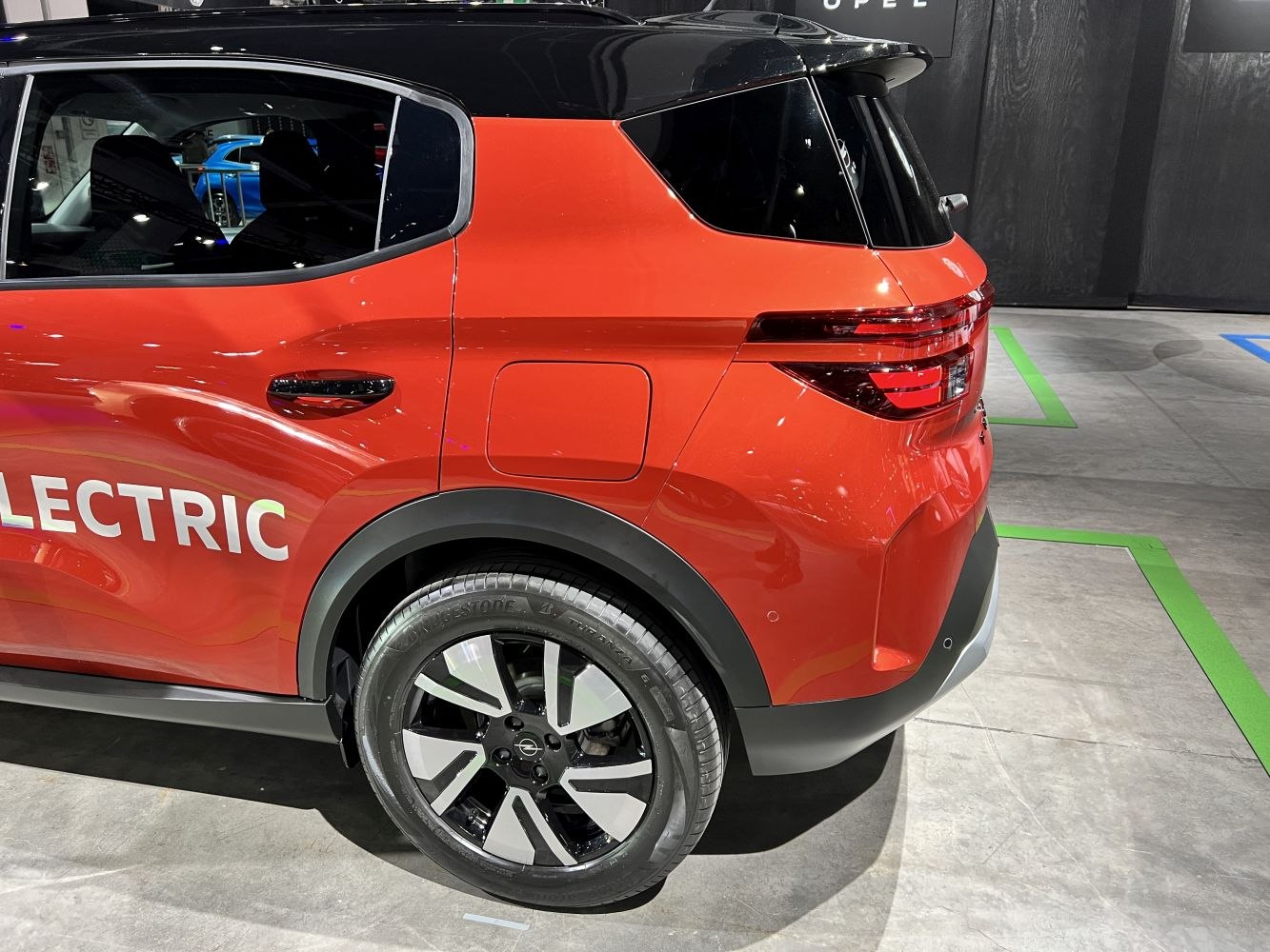 Rear side view with alloy wheel and sharp tail light design