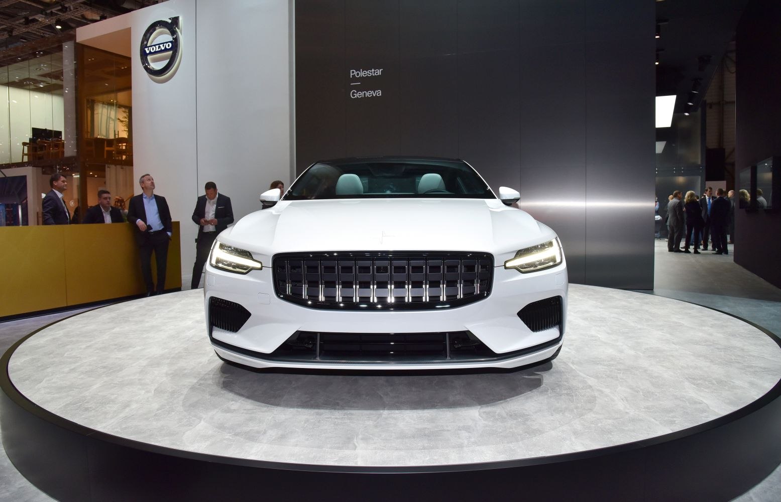 Front view with bold grille and LED headlights