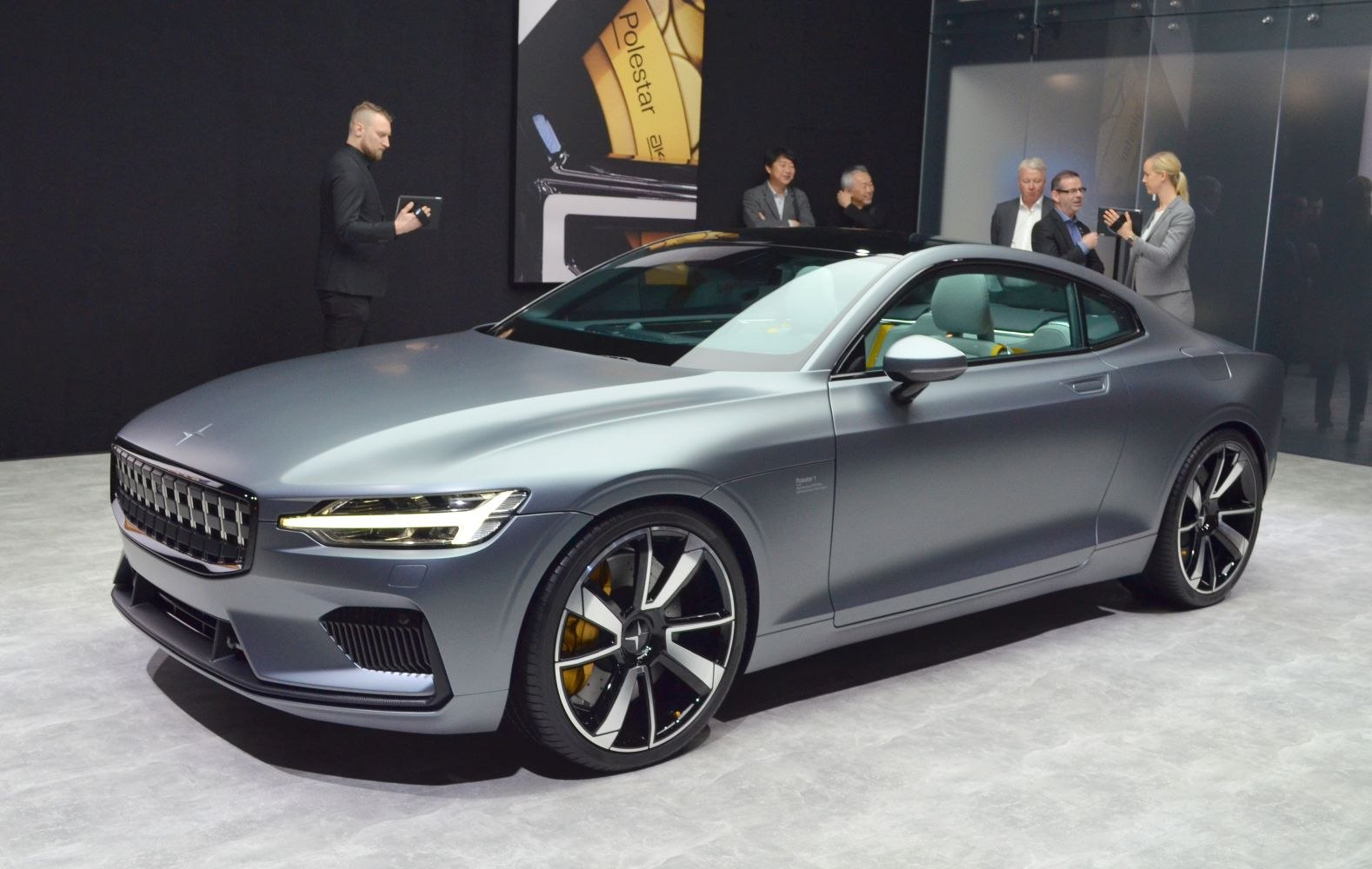 Sleek modern coupe with aerodynamic lines and alloy wheels