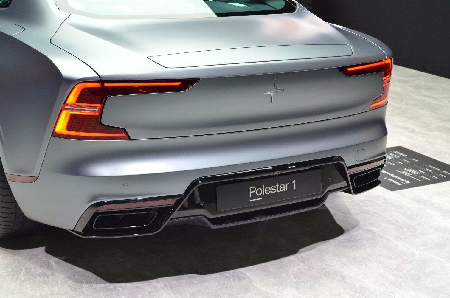Rear design with LED tail lights and dual exhaust tips