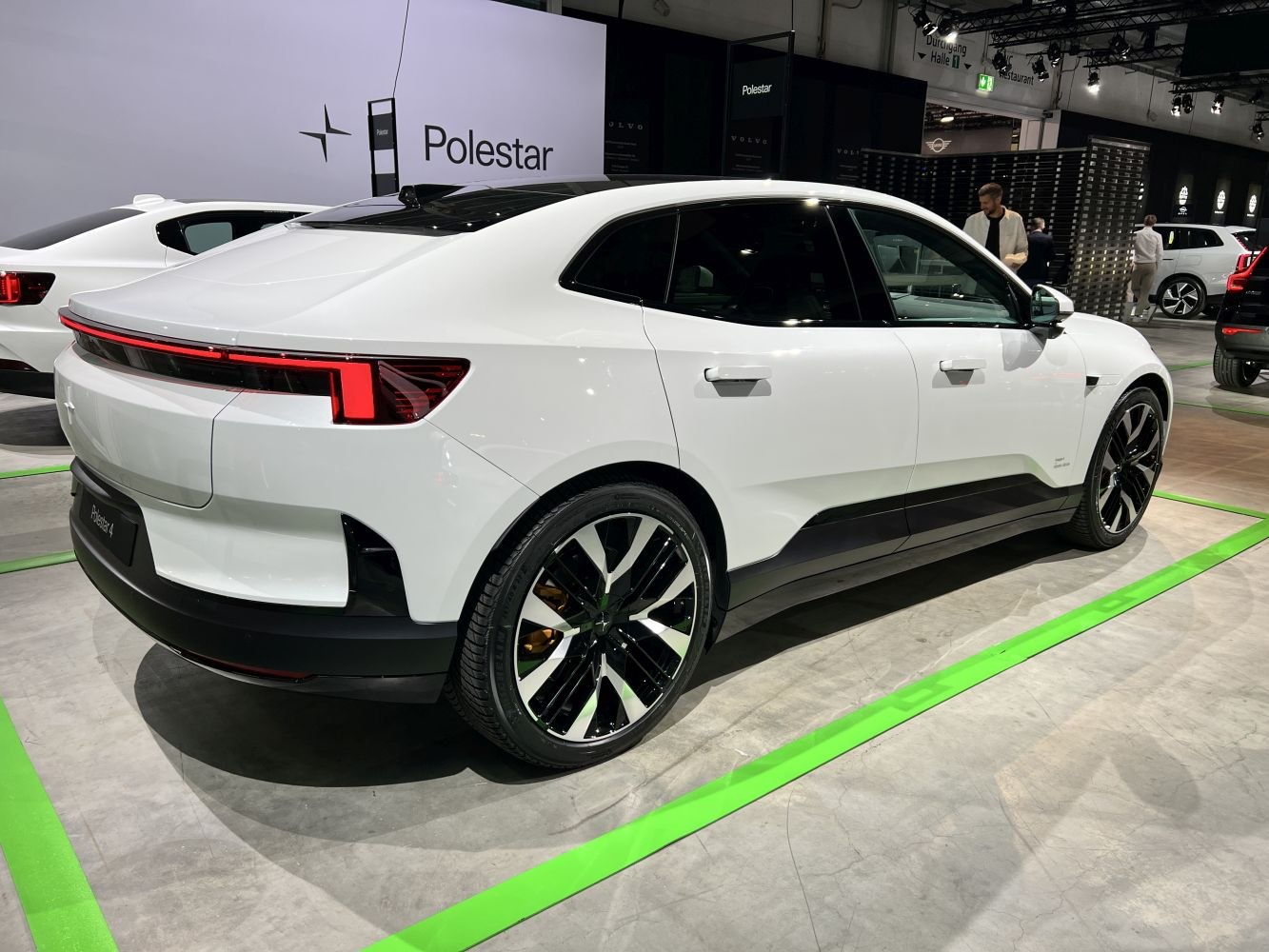 Rear and side view with prominent LED tail lights and alloy wheels