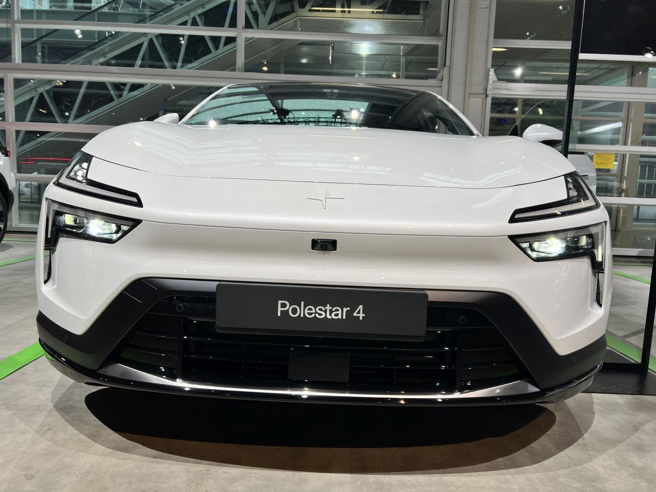 Split LED headlights and aerodynamic front fascia with central camera