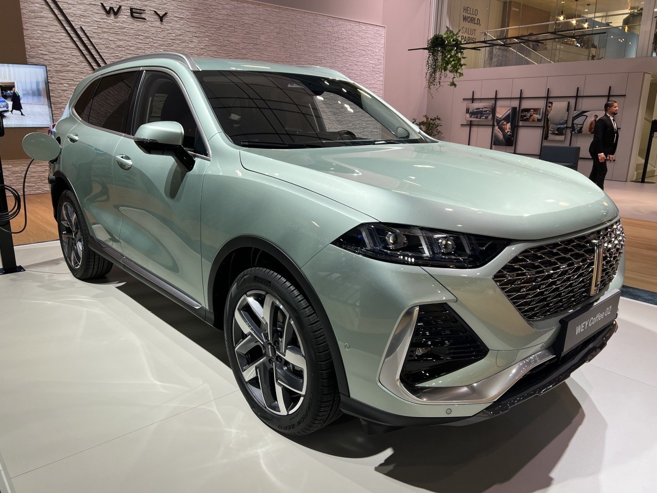 Modern SUV with distinctive grille and LED headlights