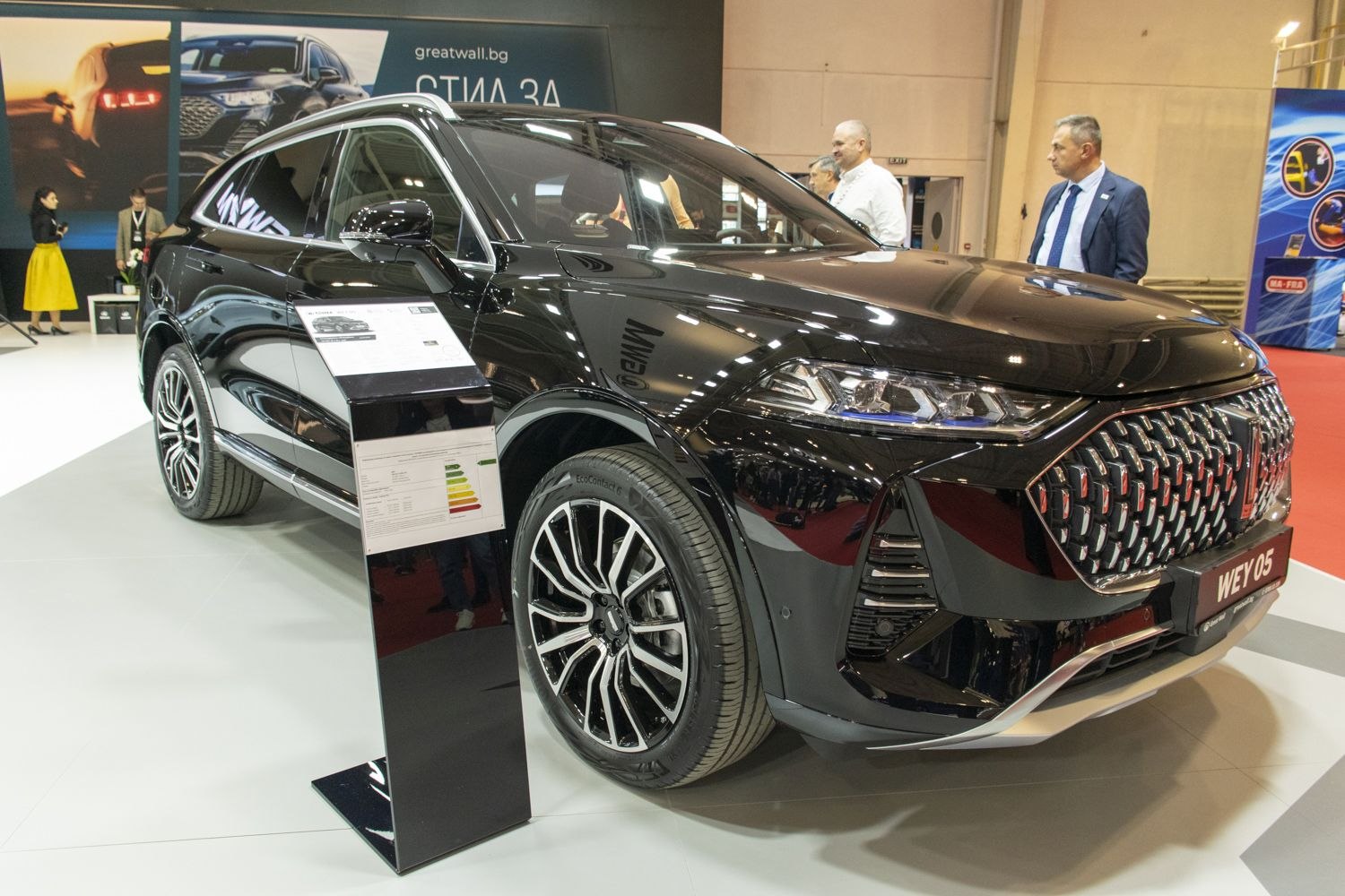 Large patterned front grille and LED headlights with alloy wheels