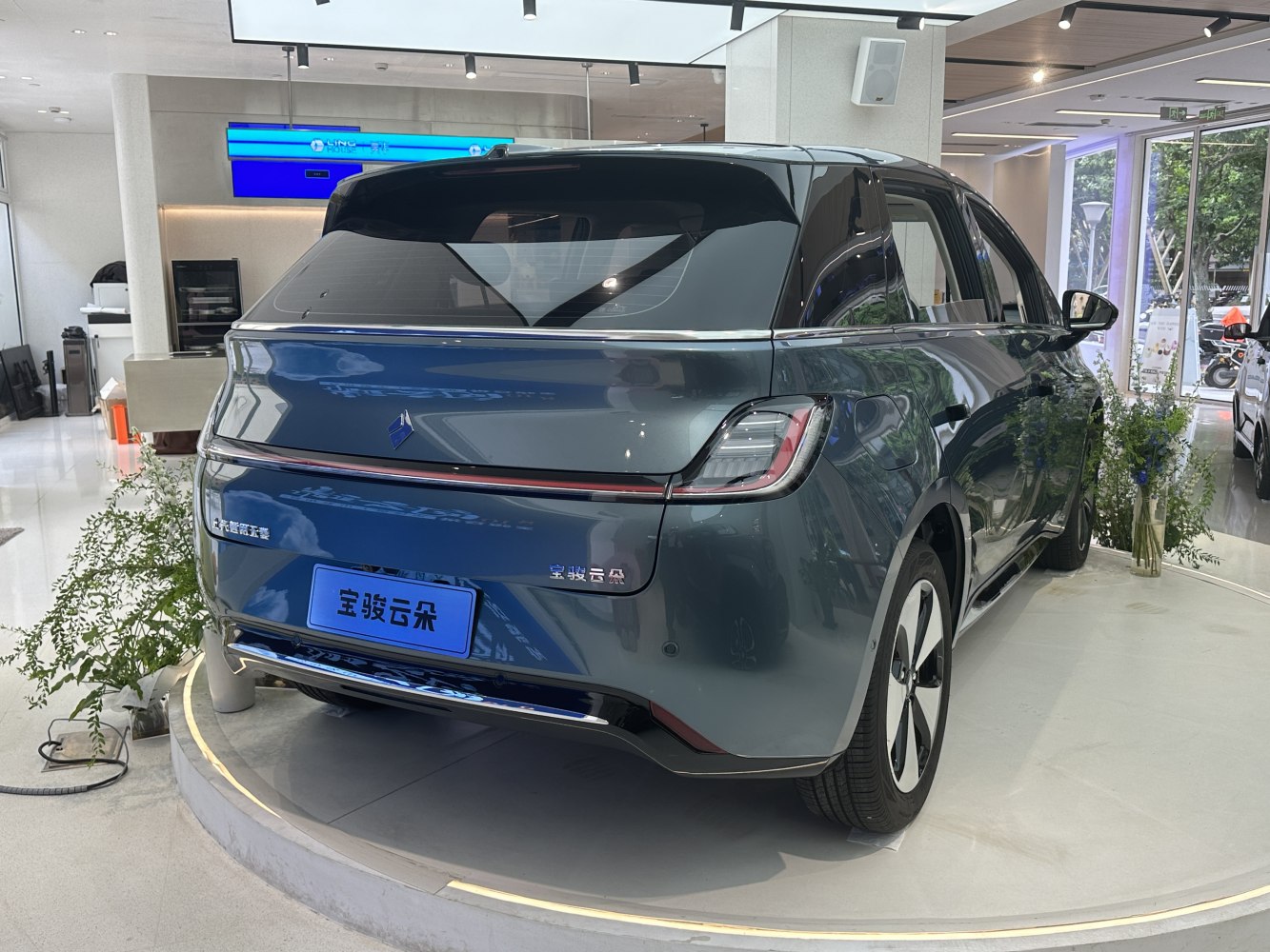 Rear view with LED taillights and modern design elements