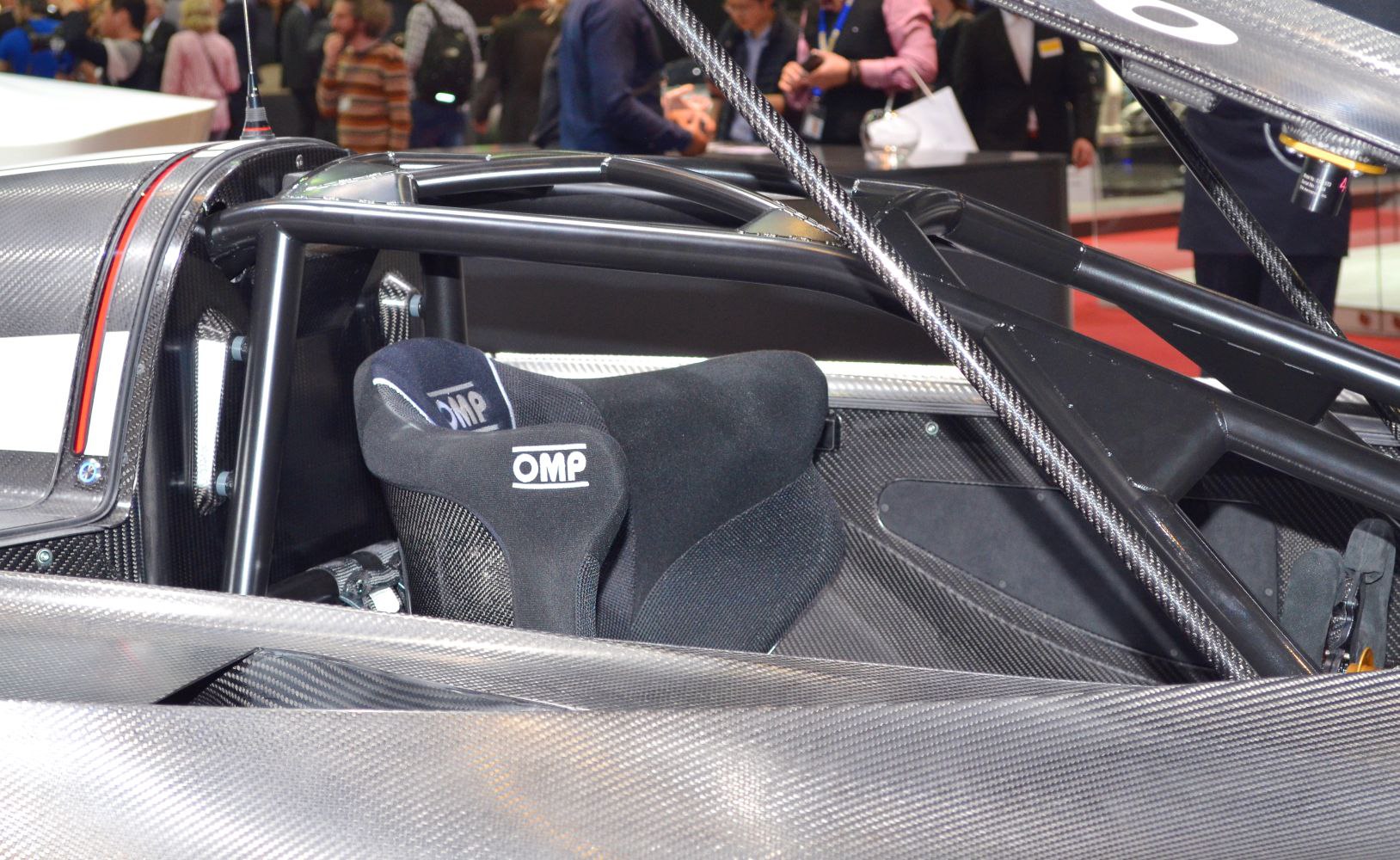 Racing seat with carbon fiber cockpit frame
