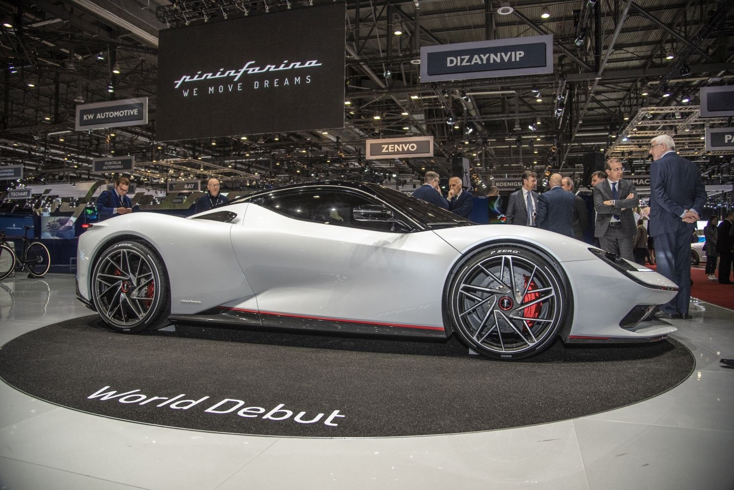 Sleek side profile and aerodynamic design of an electric hypercar