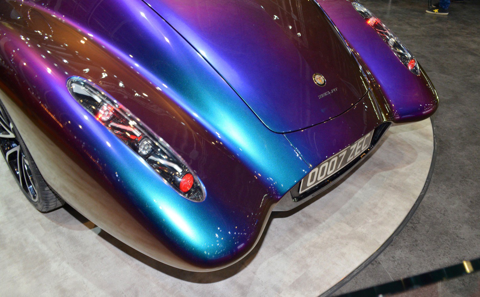 Rear tail lights with unique design and smooth curved bodywork.