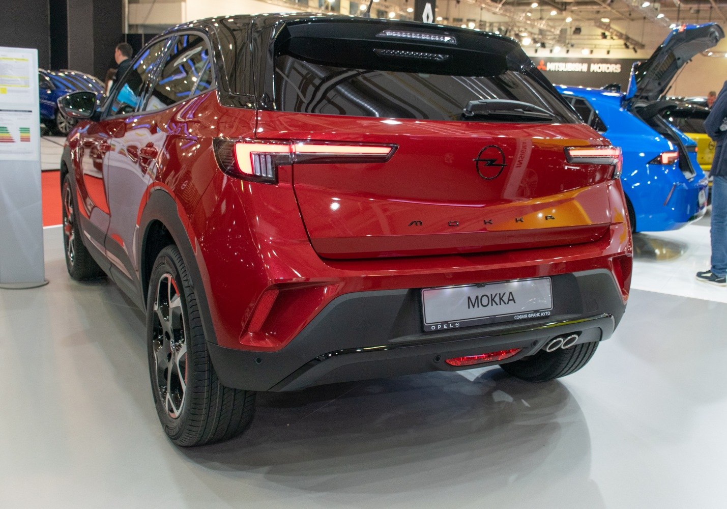 Modern rear design with LED taillights and dual exhaust tips on a compact SUV
