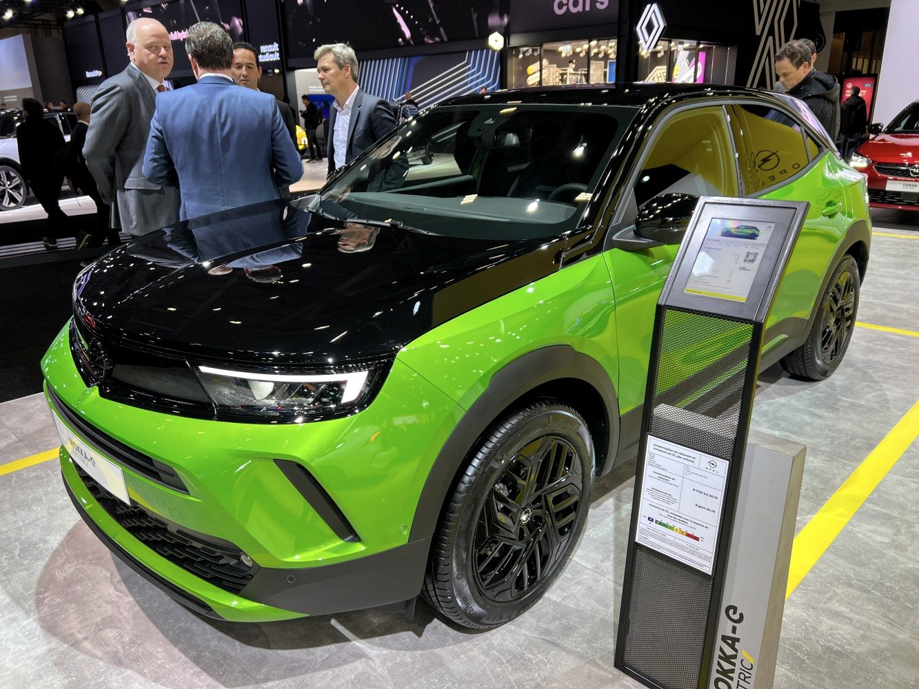 Two-tone green and black SUV with LED headlights and black alloy wheels