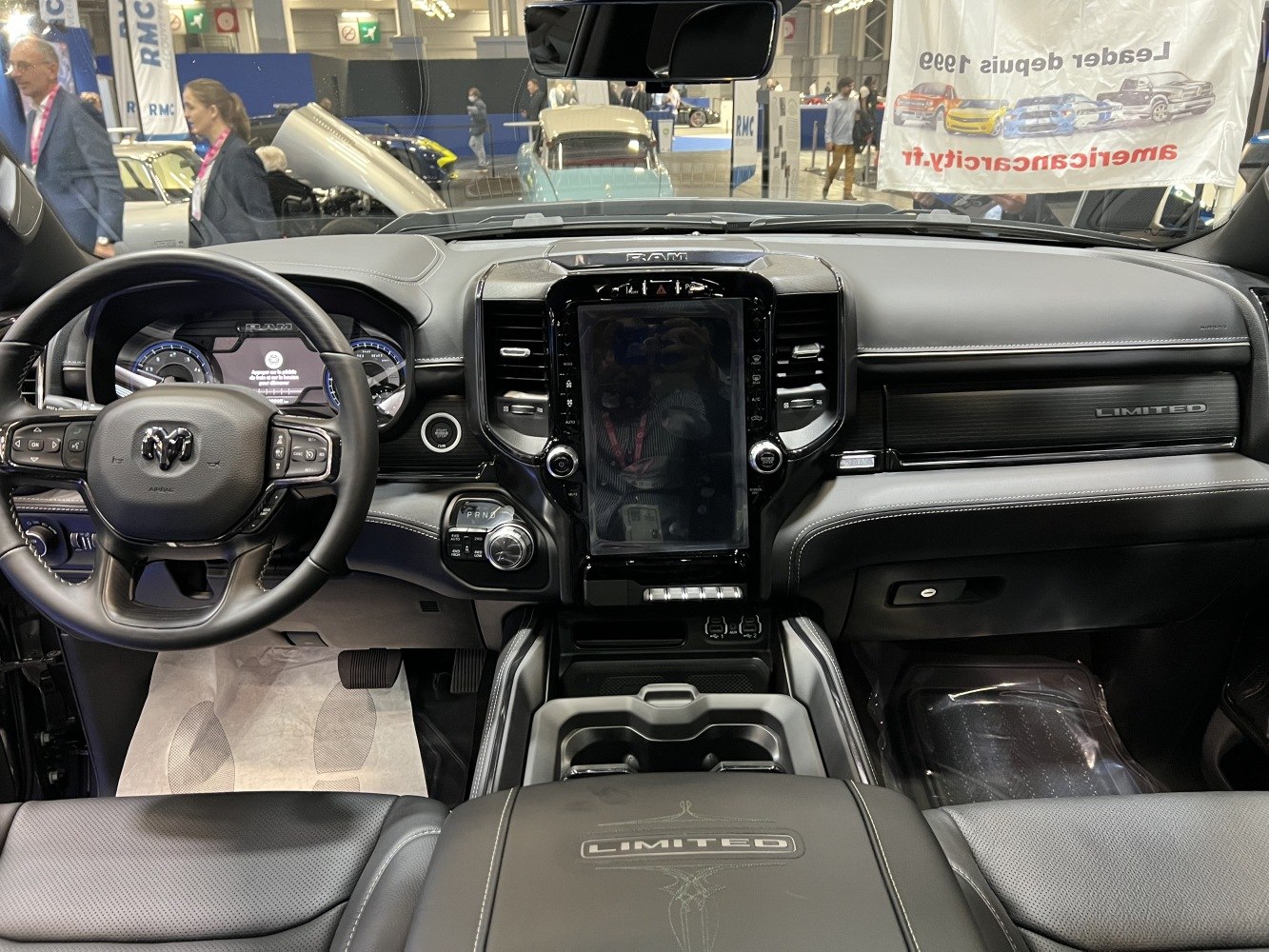 Luxurious RAM 1500 Limited interior with touchscreen and advanced controls