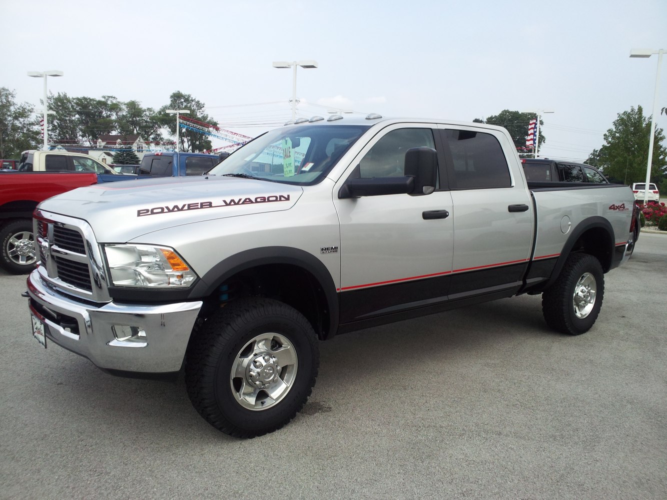 Silver Power Wagon with crew cab and 4x4 drivetrain