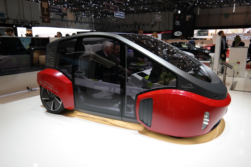 Futuristic transparent cabin with unique, aerodynamic body design
