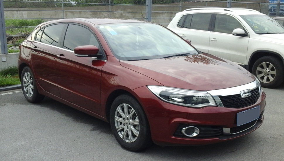 Sedan with LED headlights and chrome grille