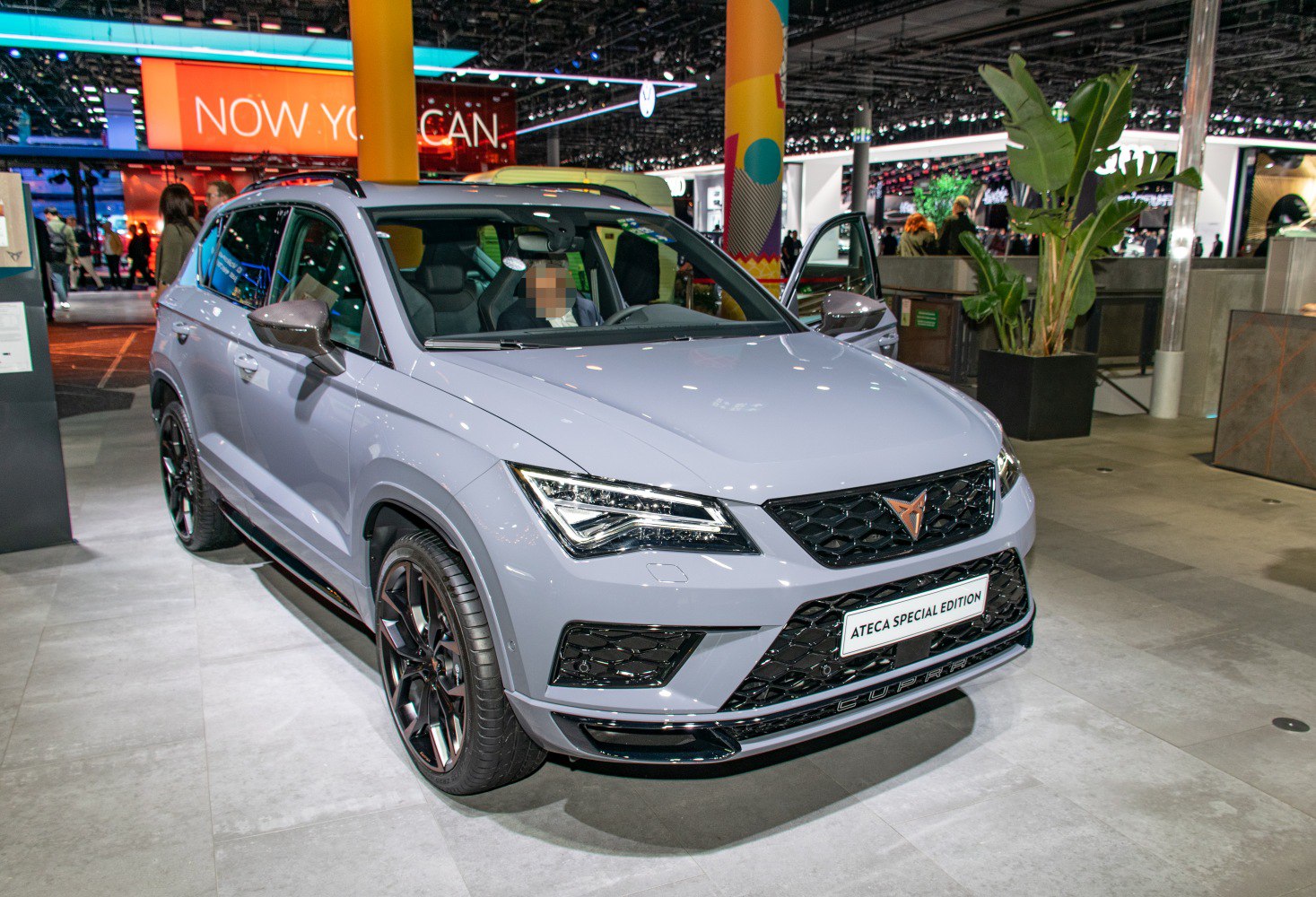 Front view with LED headlights and sporty grille
