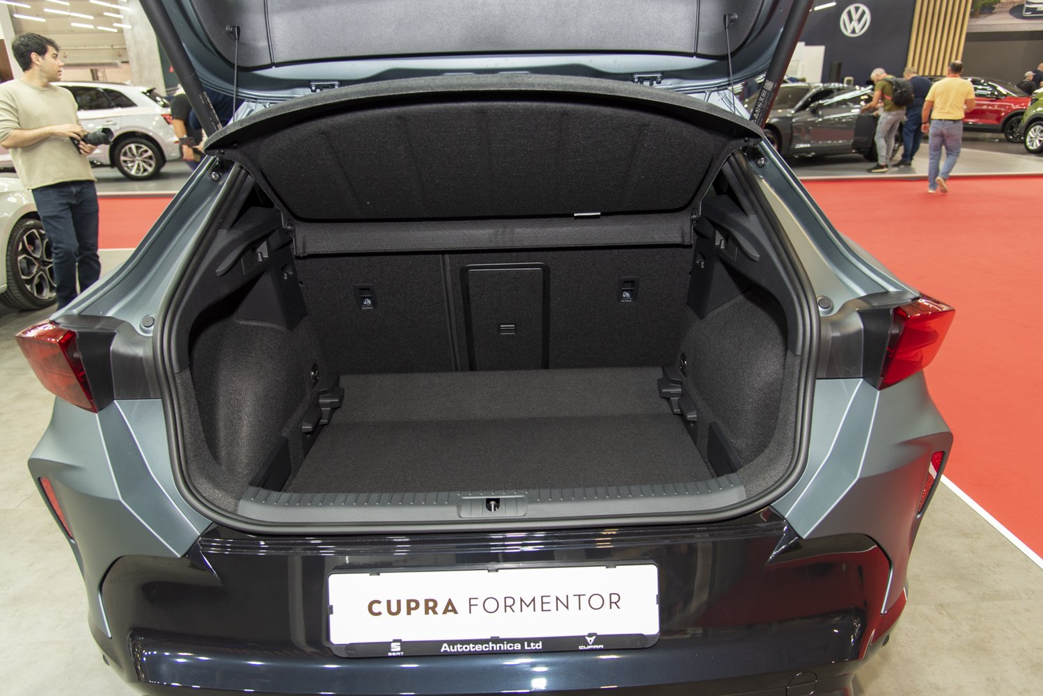 Spacious and well-organized hatchback trunk interior