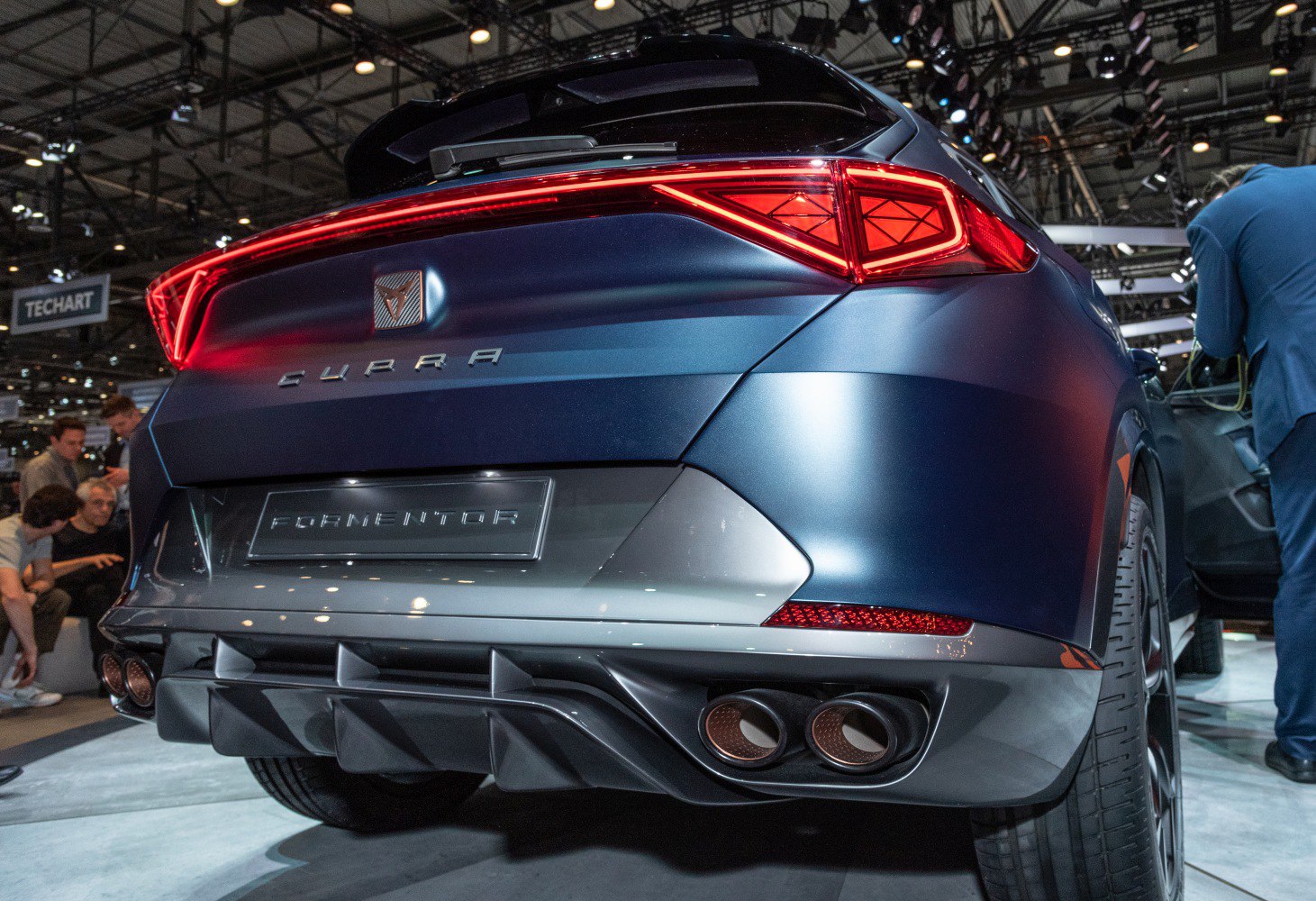 LED tail lights and sporty rear design with dual exhausts