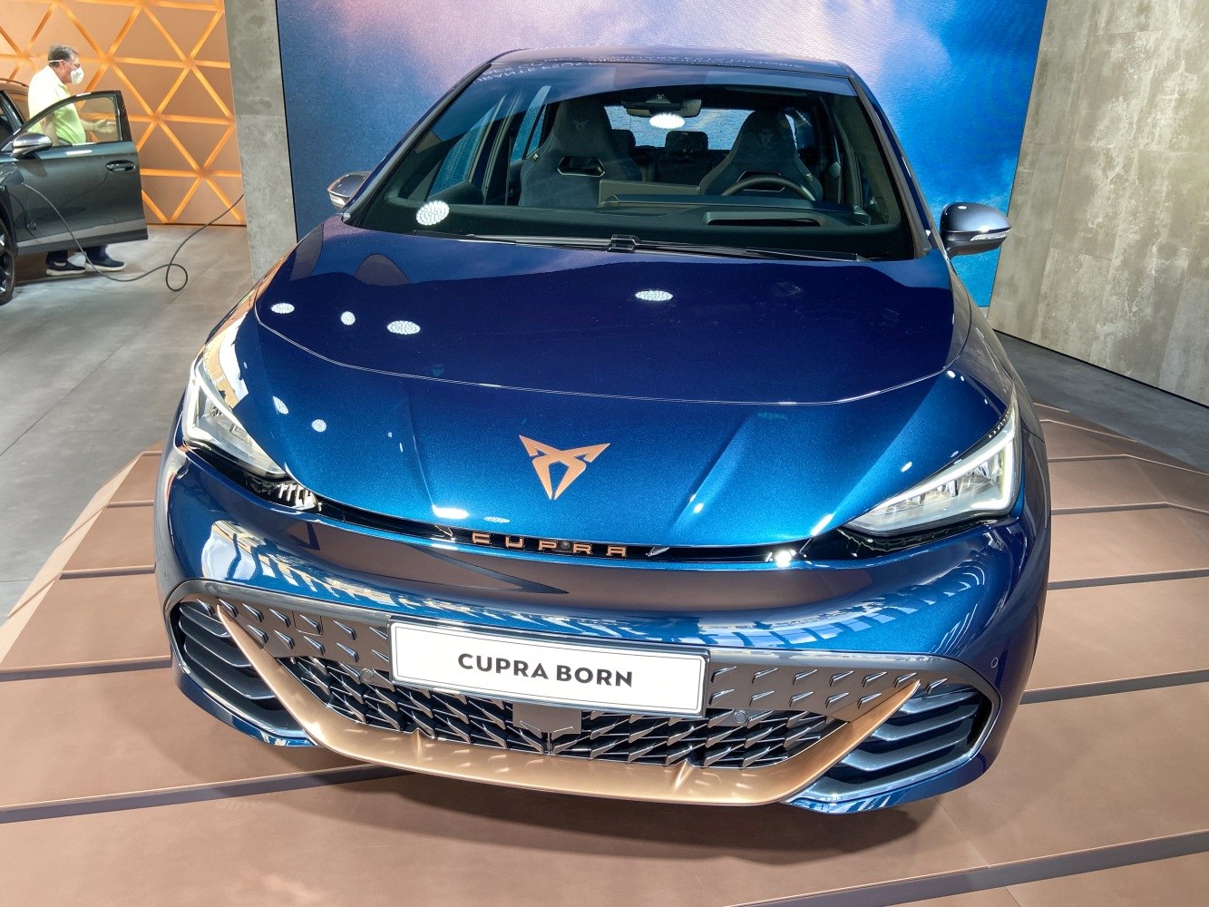 Sleek front with bold grille and sharp LED headlights.