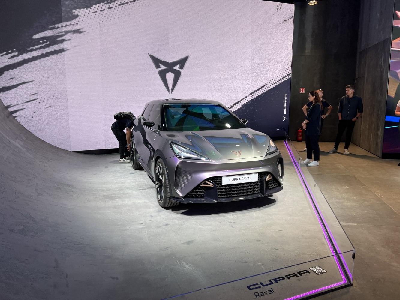 Sleek electric SUV with sharp LED headlights and aerodynamic design