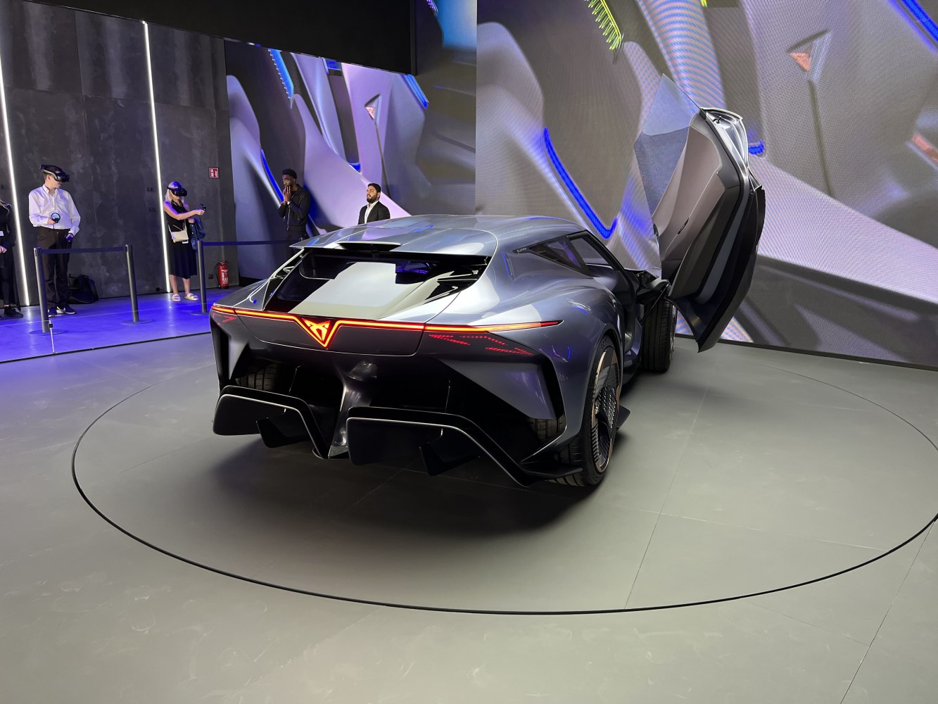 Rear design and scissor doors at rear angle