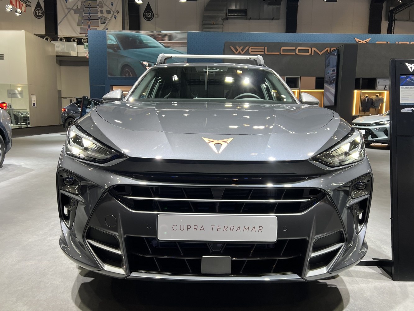 Sleek SUV front with LED headlights and bold grille