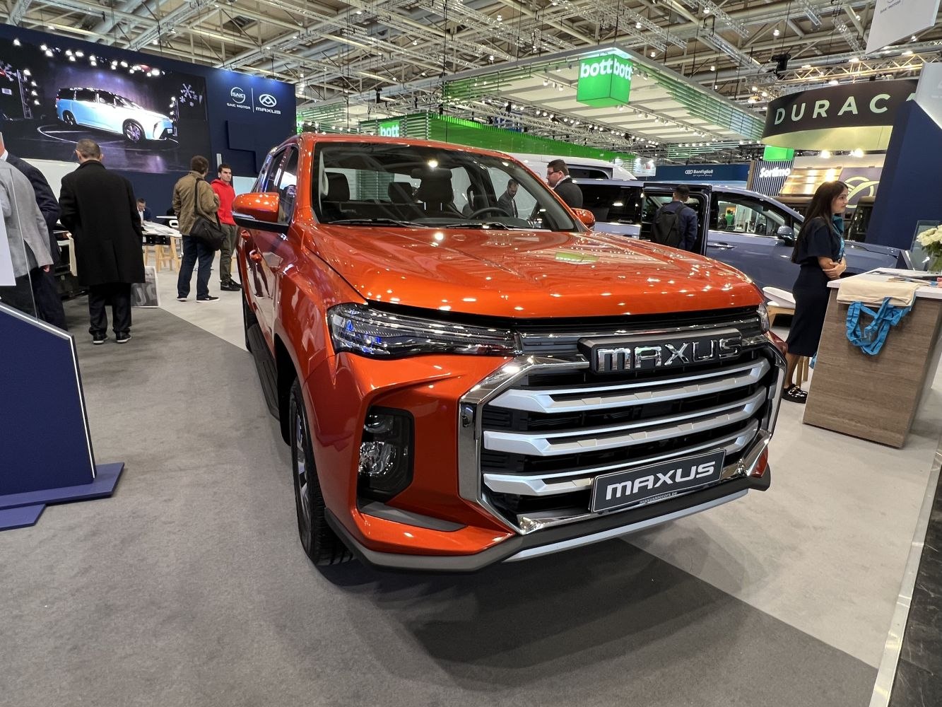 Bold front grille and sleek LED headlights on pickup truck