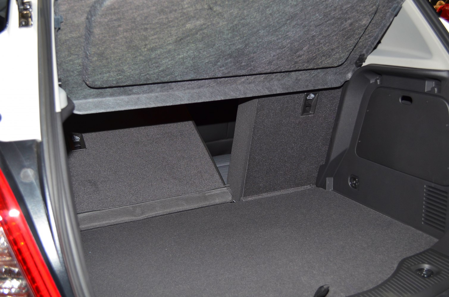 Split folding rear seats expanding cargo space