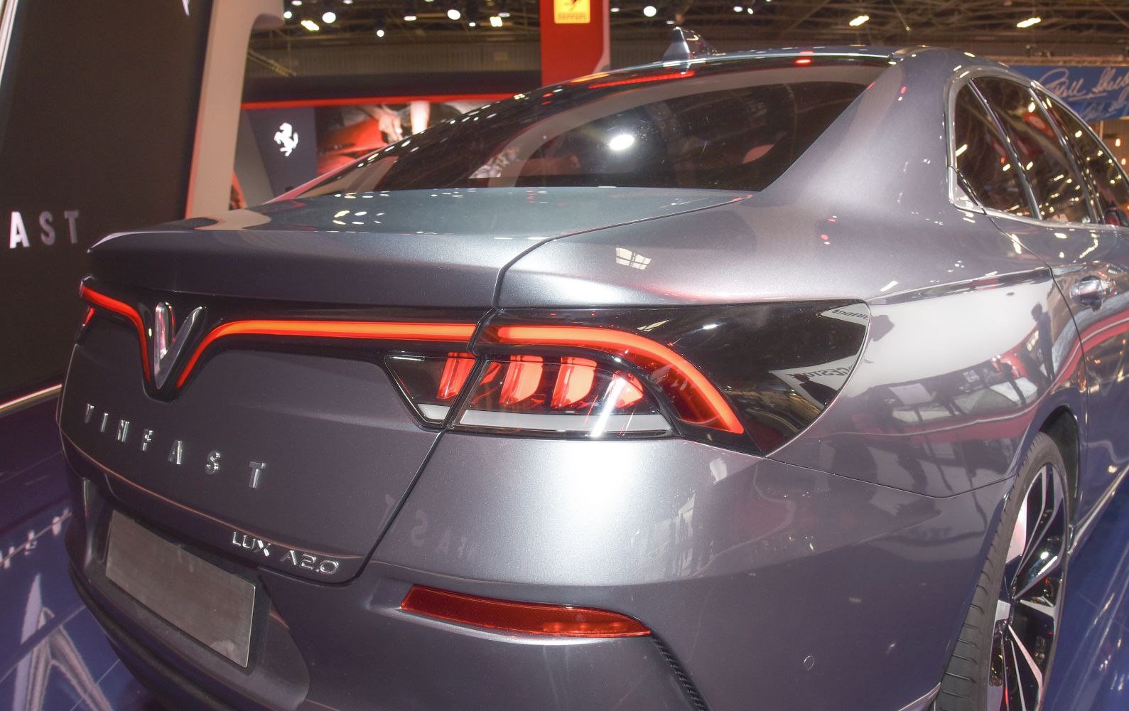Rear LED tail lights with sleek modern design elements