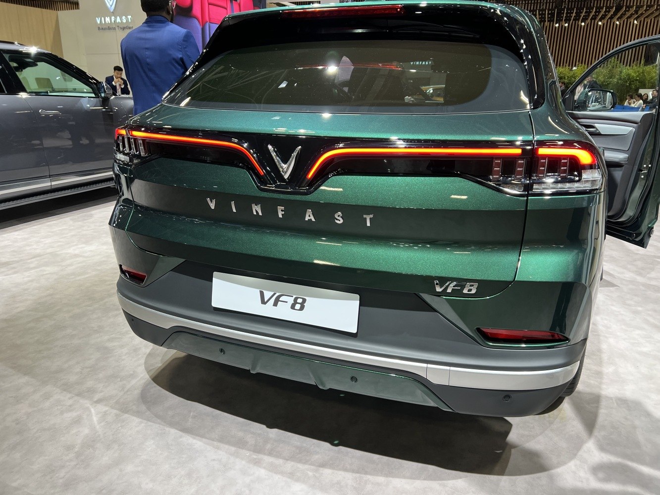 Rear view of an SUV highlighting LED tail lights and rear design elements