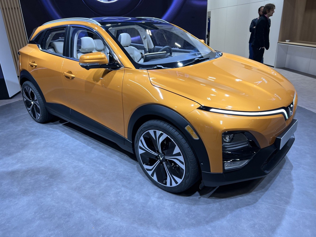 Modern crossover with LED light bar and two-tone alloy wheels